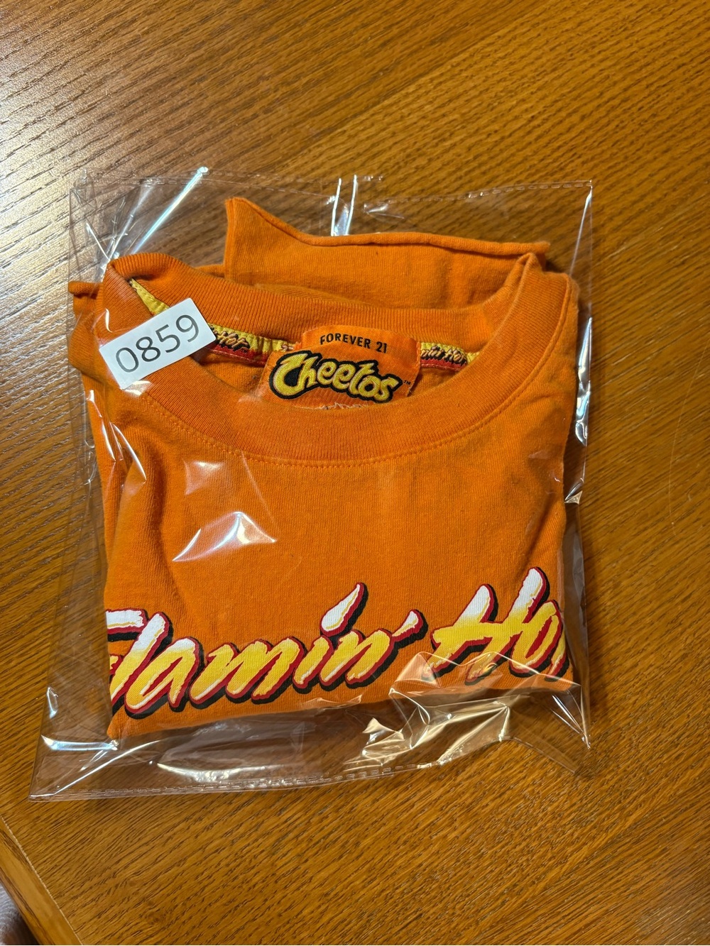 Forever 21 Cheetos Flamin Hot Women’s M Orange Cropped Long Sleeve - Picture 7 of 7